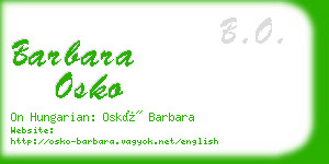 barbara osko business card